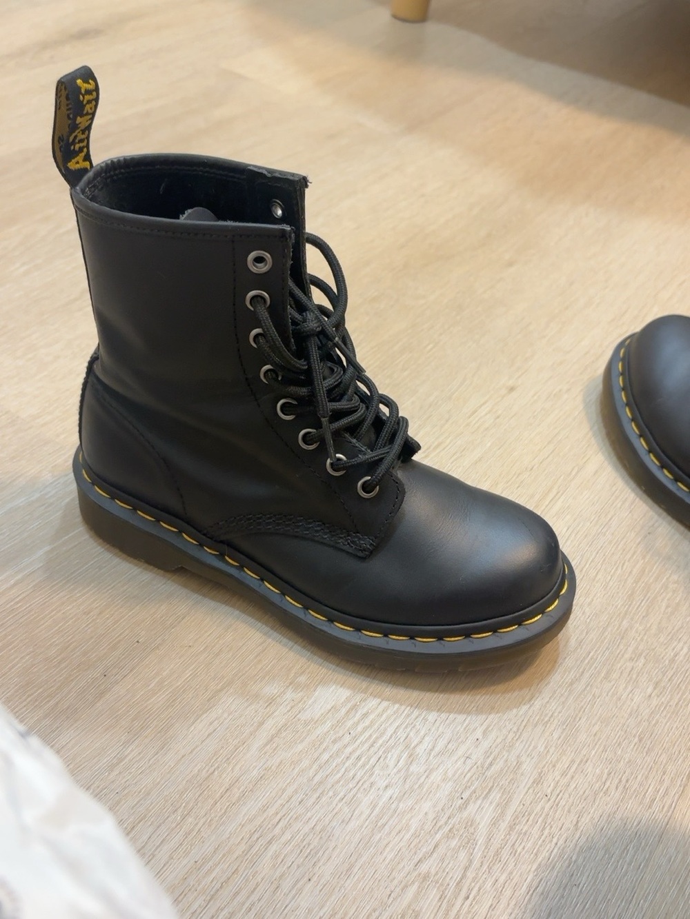 Dr. Martens 1460 Black Leather Boots Size 6 Womens